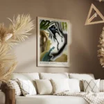 affiche arthur dove barnyard fantasy abstraite tons terreux bleu et noir avec ty salon.webp