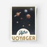 affiche astro voyager avec systeme solaire planetes en orbite et typographie ast.webp