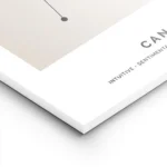 affiche astrologique cancer beige avec illustration de la constellation et typog lightpanel.webp