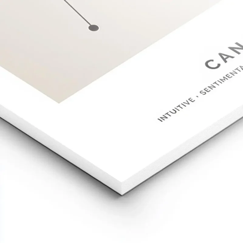 affiche astrologique cancer beige avec illustration de la constellation et typog lightpanel.webp