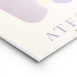 affiche atelier art no2 avec des formes graphiques en jaune et violet et du text lightpanel.webp
