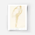 affiche auguste rodin figure de danseuse en tons beiges et dores sur un fond cla.webp