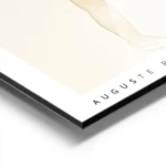 affiche auguste rodin figure de danseuse en tons beiges et dores sur un fond cla aluminium.webp