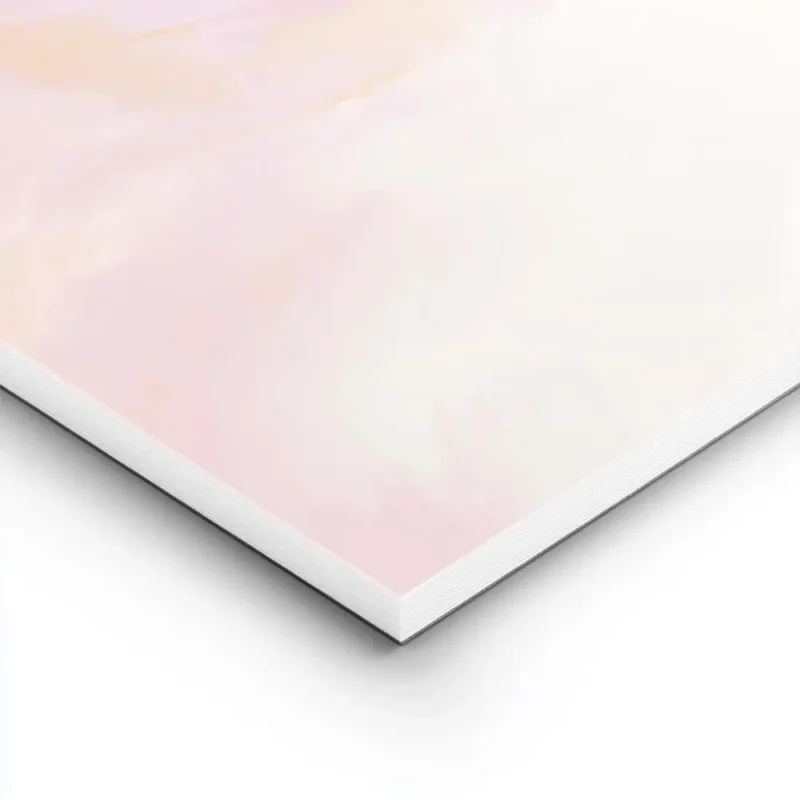 affiche aux couleurs douces et pastel rose jaune et orange avec des coups de pin lightpanel.webp