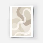 affiche aux formes abstraites et ondulees dans des tons de beige brun et blanc.webp