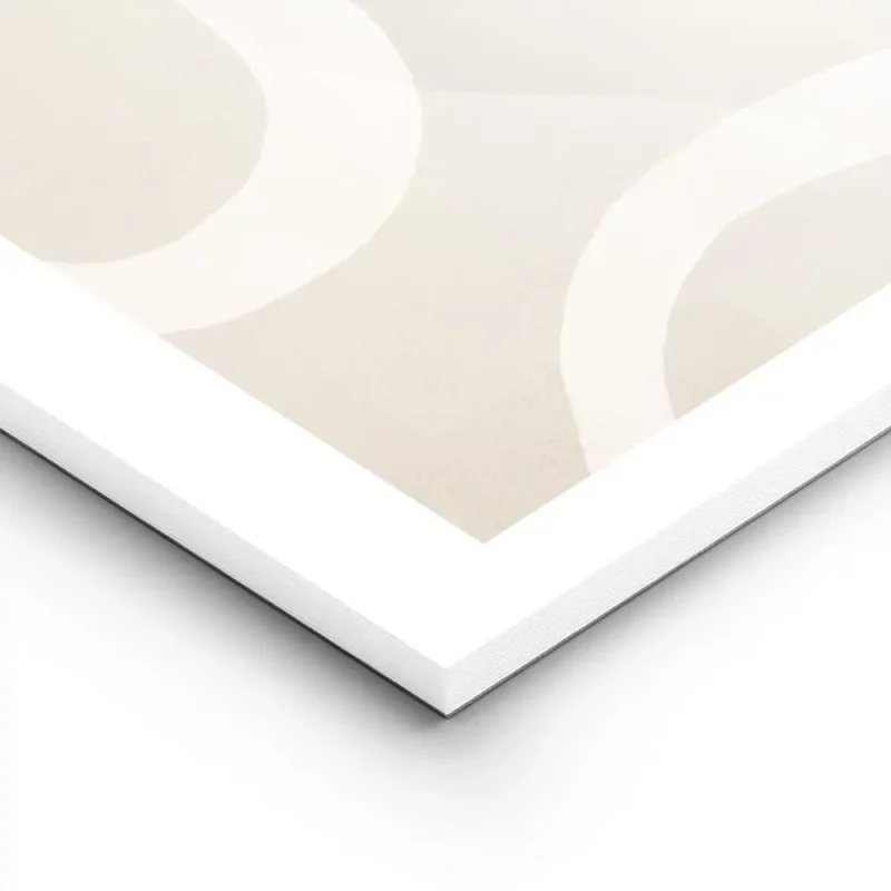 affiche aux formes abstraites et ondulees dans des tons de beige brun et blanc lightpanel.webp