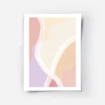 affiche aux formes douces et organiques avec des aplats de couleurs pastel comme.webp
