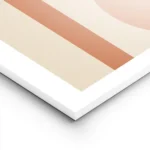 affiche aux formes geometriques orange et peche sur fond beige avec bordure blan lightpanel.webp