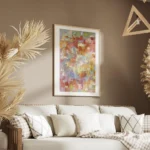 affiche aux traits de peinture colores et textures rappelant un coup de pinceau salon.webp