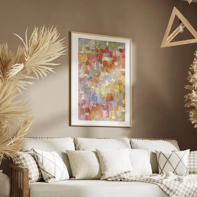 affiche aux traits de peinture colores et textures rappelant un coup de pinceau salon.webp