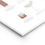 affiche avec 10 illustrations de cocktails classiques et leurs recettes typograp lightpanel.webp