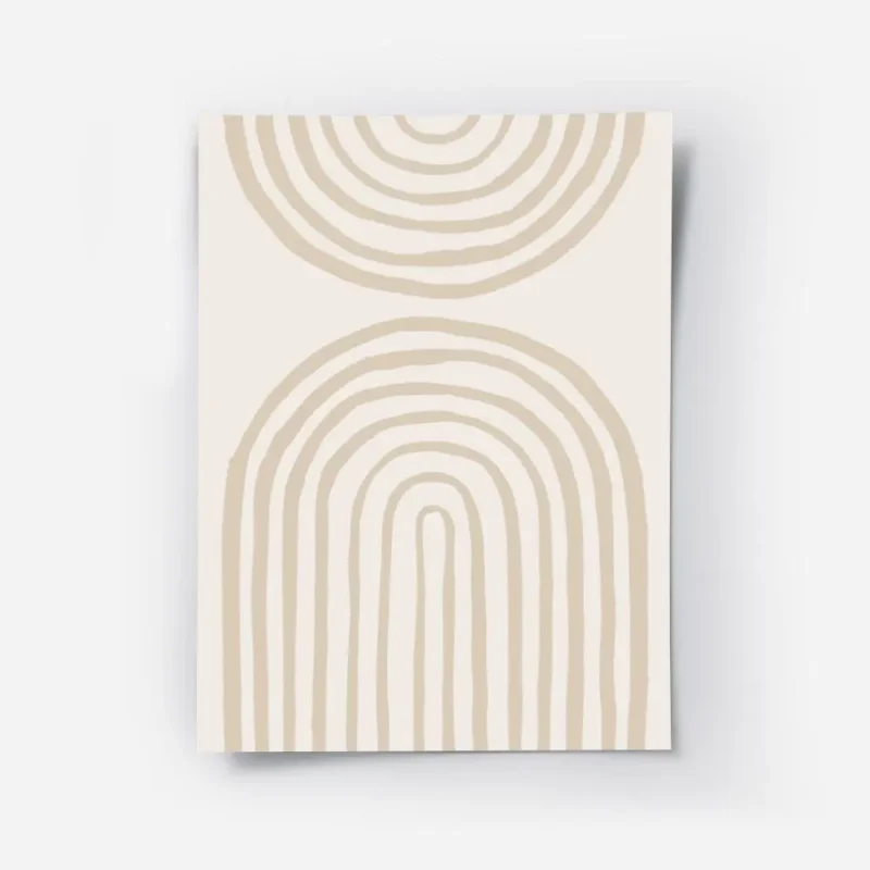 affiche avec arches peintes beiges sur fond clair style graphique moderne typogr.webp