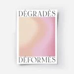 affiche avec degrade de couleurs orange rose et jaune aux textures granuleuses t.webp