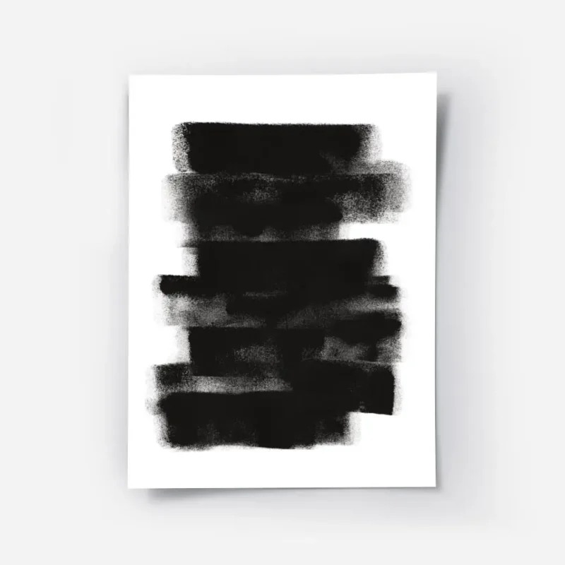 affiche avec des bandes noires horizontales et verticales avec un effet de pince.webp
