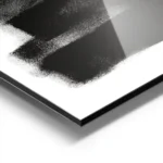 affiche avec des bandes noires horizontales et verticales avec un effet de pince aluminium.webp