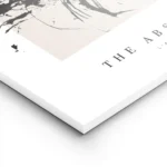 affiche avec des eclaboussures de peinture noire abstraite sur un fond beige et lightpanel.webp