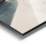 affiche avec des empreintes de pas suivant une dune de sable clair le long dune aluminium.webp