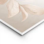 affiche avec des feuilles beiges et roses en cascade sur une branche sur un fond lightpanel.webp