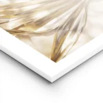 affiche avec des feuilles de palmier sechees dorees et brillantes sur un fond de lightpanel.webp