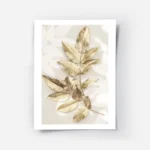 affiche avec des feuilles dorees delicates sur un fond clair decoration murale d.webp