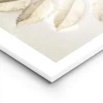 affiche avec des feuilles dorees delicates sur un fond clair decoration murale d lightpanel.webp