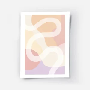 affiche avec des formes abstraites aux couleurs jaune rose orange et violet trav.webp