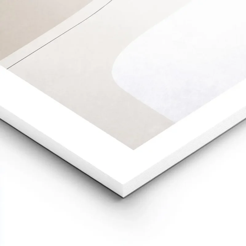 affiche avec des formes abstraites en gris clair beige et noir sur fond beige te lightpanel.webp