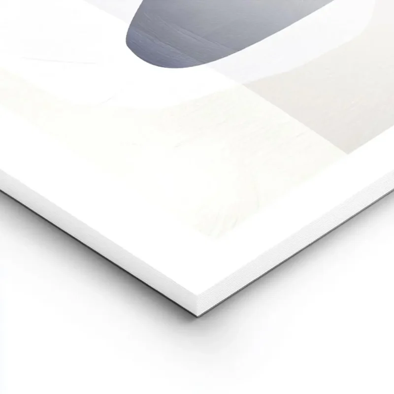affiche avec des formes abstraites marron bleu et blanc avec une texture de coup lightpanel.webp