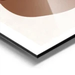 affiche avec des formes abstraites marron grises et noires sur un fond clair tex aluminium.webp