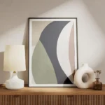 affiche avec des formes geometriques allongees aux couleurs sobres bleu vert ros meuble.webp