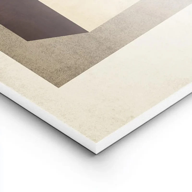 affiche avec des formes geometriques beige marron fonce et terracotta sur un fon lightpanel.webp