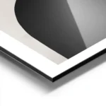 affiche avec des formes geometriques noires marron et grises sur un fond beige i aluminium.webp