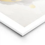 affiche avec des formes grises aquarelle et cercles dores abstraits projetes sur lightpanel.webp