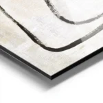 affiche avec des formes lineaires abstraites en tons monochromes un cercle et de aluminium.webp