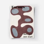 affiche avec des formes liquides abstraites en bordeaux et bleu clair sur fond b.webp