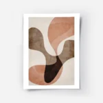 affiche avec des formes organiques abstraites superposees de couleur marron et o.webp