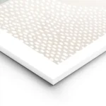 affiche avec des formes rondes en beige rose et bleu et un fond de points blancs lightpanel.webp