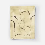 affiche avec des herbes marines foncees stylisees sur un fond beige texture et c.webp