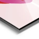 affiche avec des levres rouges ouvertes tenant une sucette rose barbie en forme aluminium.webp