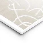 affiche avec des lignes abstraites blanches sur un fond beige a texture textile lightpanel.webp