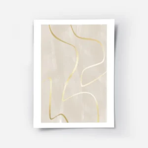 affiche avec des lignes dorees sinueuses sur fond beige texture pour une decorat.webp
