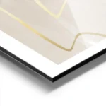 affiche avec des lignes dorees sinueuses sur fond beige texture pour une decorat aluminium.webp