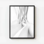 affiche avec des lignes douces et ondulantes en degrade de blanc et gris clair c avec cadre.webp