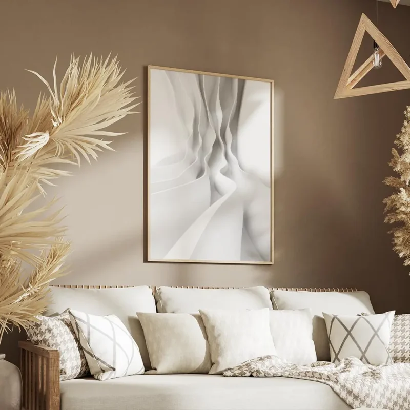 affiche avec des lignes douces et ondulantes en degrade de blanc et gris clair c salon.webp