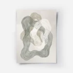 affiche avec des lignes ondulees vertes beiges et blanches formant des motifs ci.webp