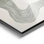 affiche avec des lignes ondulees vertes beiges et blanches formant des motifs ci aluminium.webp