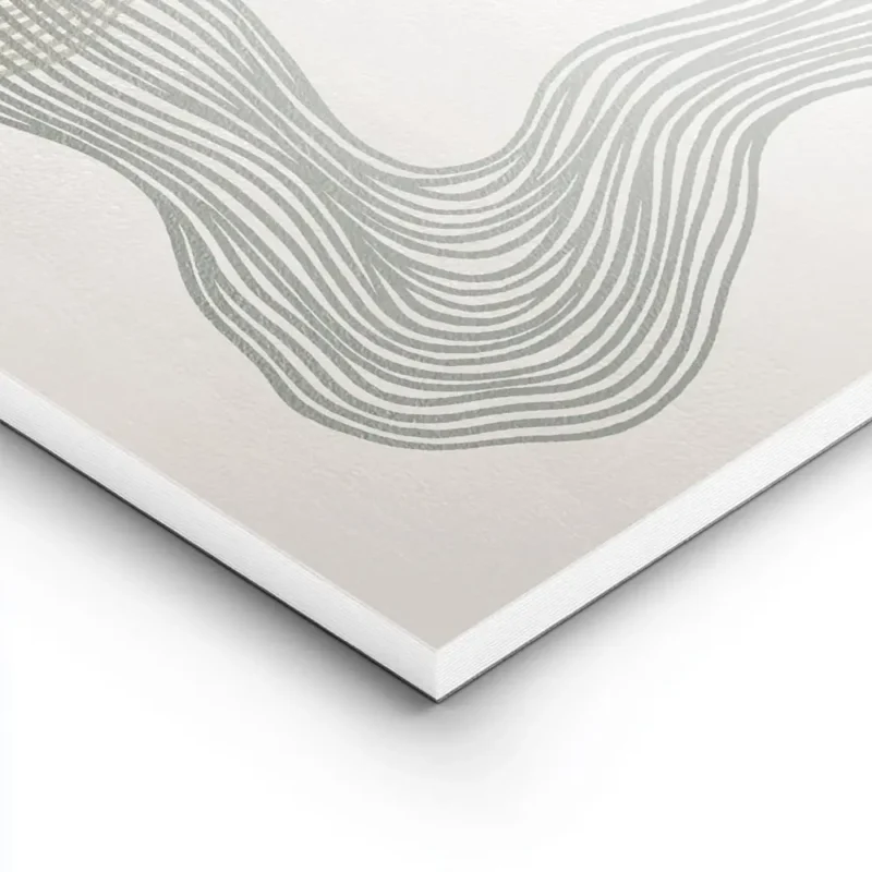 affiche avec des lignes ondulees vertes beiges et blanches formant des motifs ci lightpanel.webp