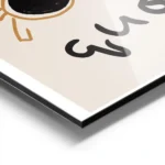 affiche avec des lunettes de soleil noires et marron et le texte je ne sais quoi aluminium.webp