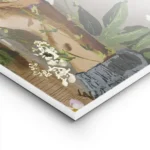 affiche avec des mains et des fleurs blanches un livre un arrosoir vert et des o lightpanel.webp