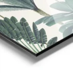 affiche avec des perroquets exotiques et un toucan dans une jungle luxuriante au aluminium.webp